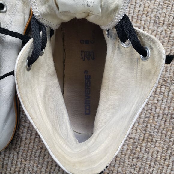 VTG Converse Chuck Taylor All Star Leather High Top Sneakers Womens 12  Mens 10 - Picture 10 of 10